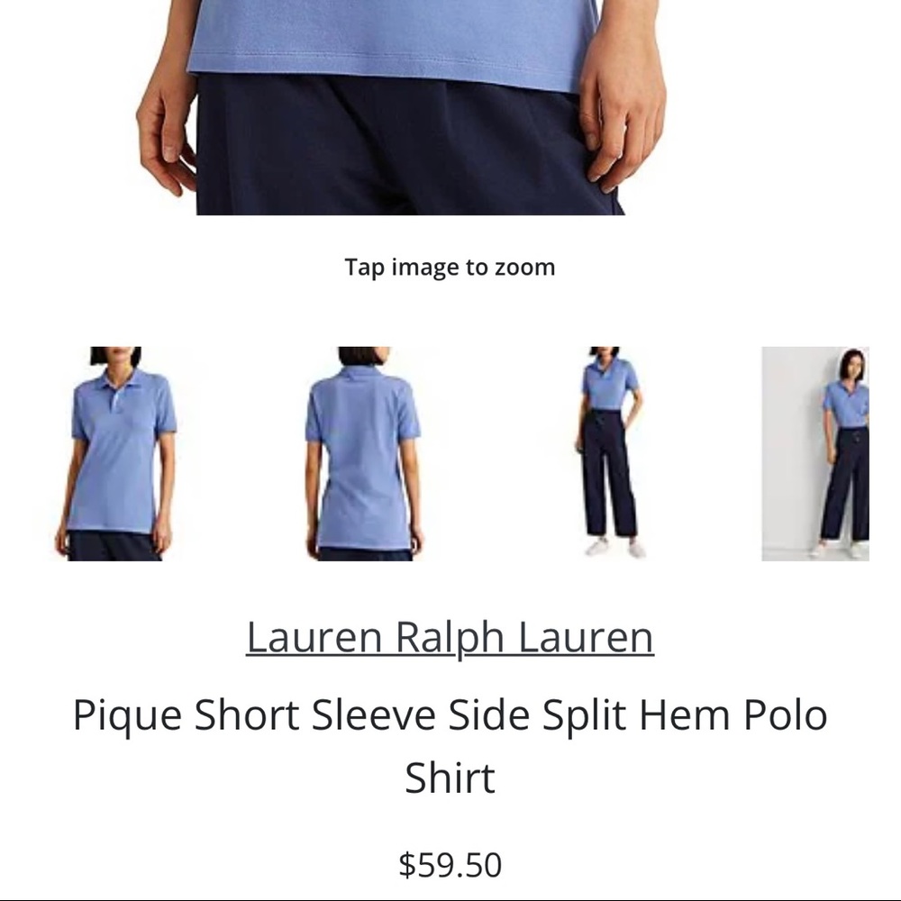 Lauren Ralph Lauren 100% cotton pink polo shirt size - M - Picture 7 of 7